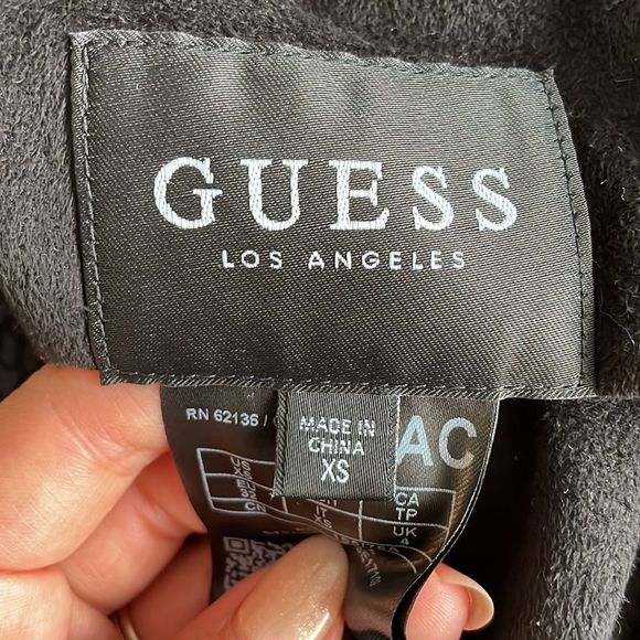 Guess Los Angeles reversible faux fur coat vegan leather size XS - Picture 6 of 12